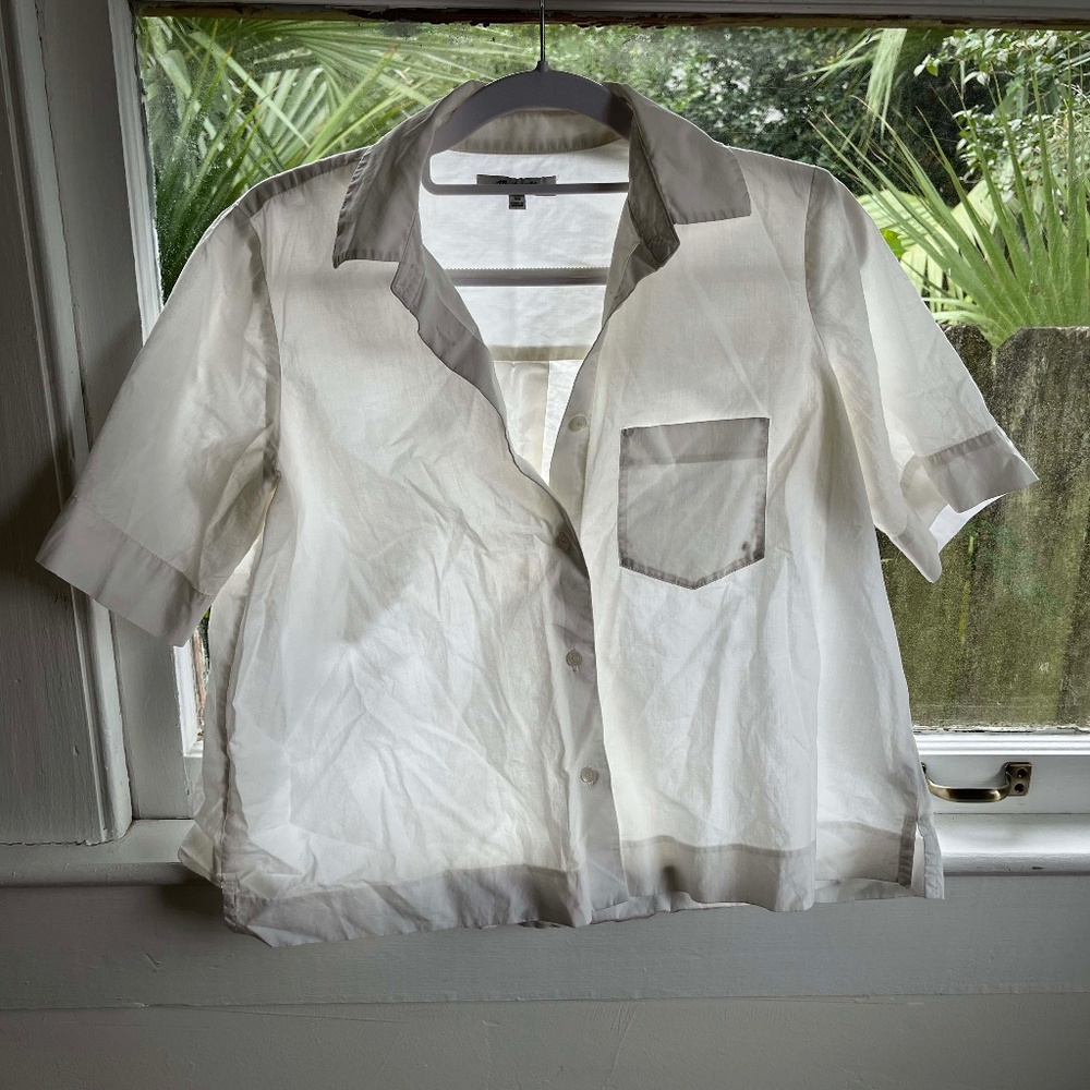 Lightweight Cropped Button Down - image 1